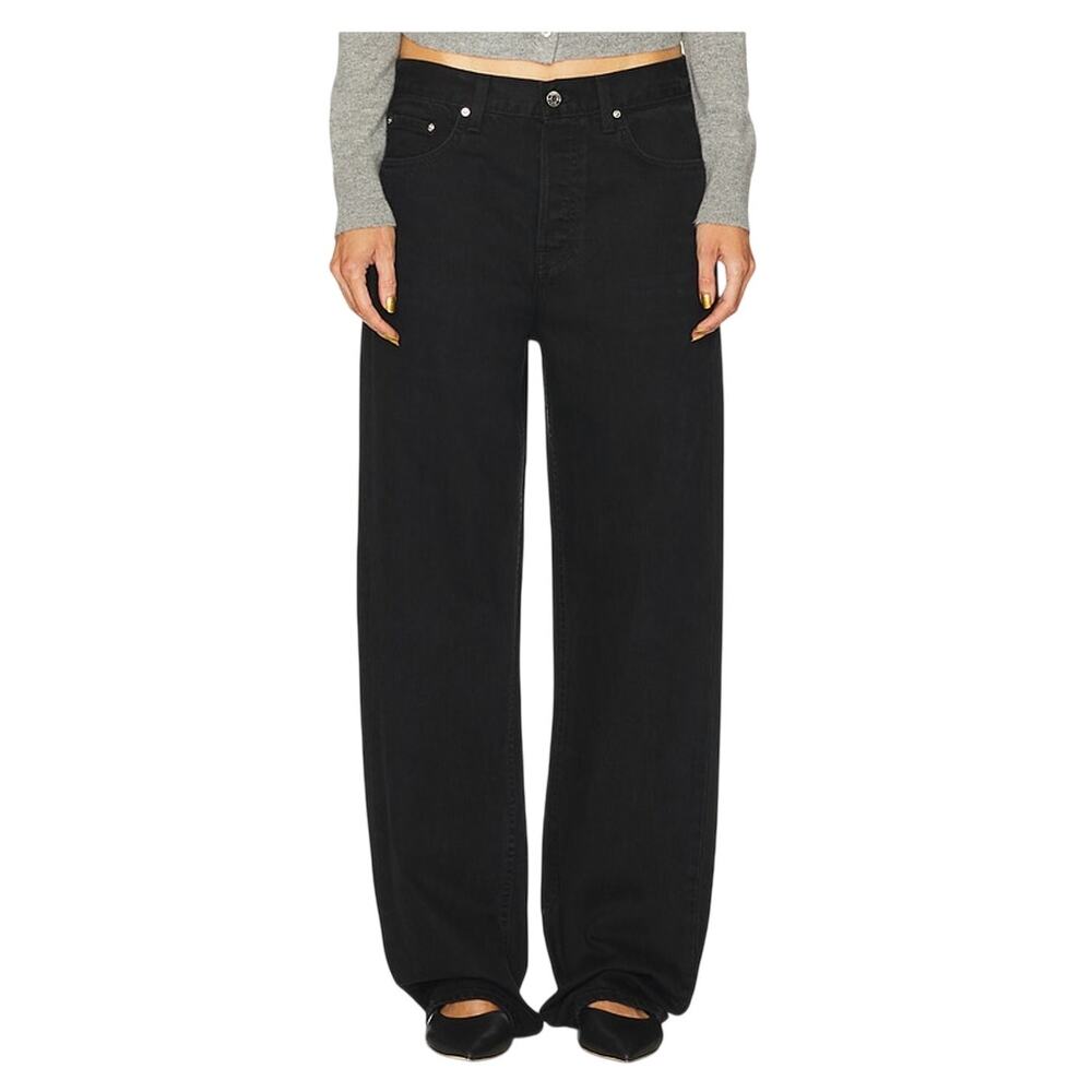 Grlfrnd Classic Black Bella Low Rise Boyfriend Denim Jeans Size 27 NWT